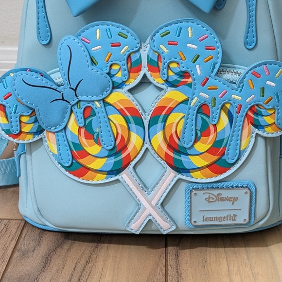 NWT! Loungefly Disney Minnie Mouse Lollipop And Sprinkles Mini Backpack - Picture 2 of 15